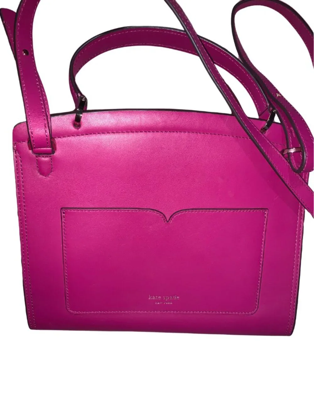 Kate Spade Romy Satchel Leather Crossbody in Berry Blitz - Pre-Loved